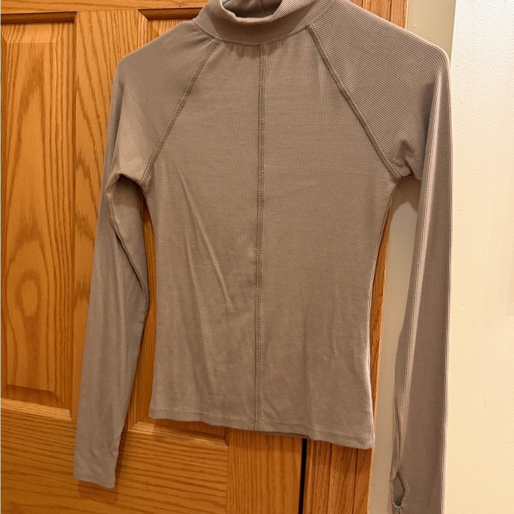 Joah Brown Taupe Long Sleeve Top